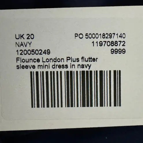 FLOUNCE LONDON Navy Satin Flutter Sleeve Mini Dress Womens Sz 16 Short Sleeve V Blue