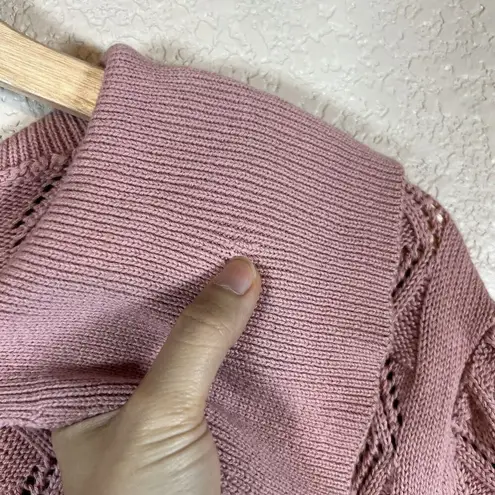 Marc New York Womens Cardigan Sweater Coquette M Dusty Pink Pearl Button