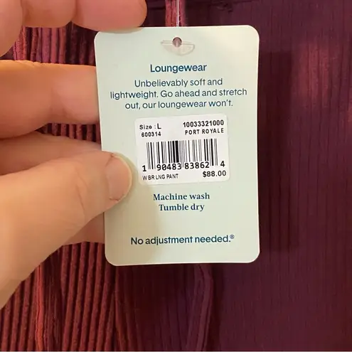 Tommy John Brushed Ribbed 2 piece lounge set size medium in port Royal NWT Red