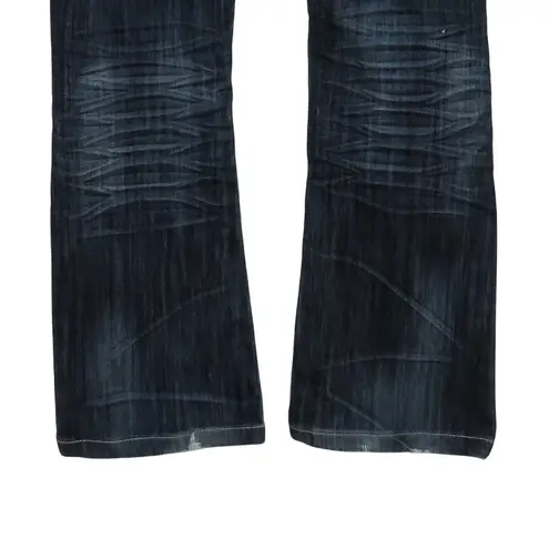 Almost Famous Y2k  Ripped Low Rise Flared Jeans Size 5 Waist 28"