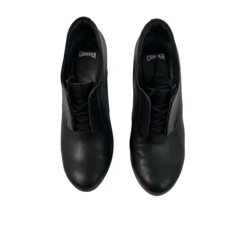 CAMPER Myriam Black Leather Lace Up Bootie Sz 36