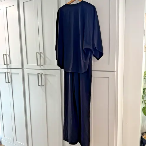 Halston Heritage $445‎  CHARLIE Black Kimono Cape Jumpsuit Sz 12 Classy Cocktail
