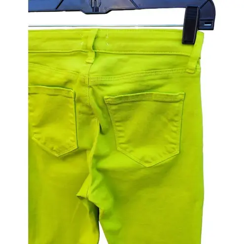 L'Agence NWT  Womens Size 25 Margot High-Rise Ankle Skinny Neon Green Jeans