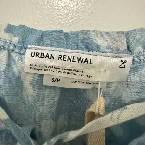 Urban Renewal | NWT Blue White Floral Puff Sleeve Boho Cottagecore Mini Dress, S