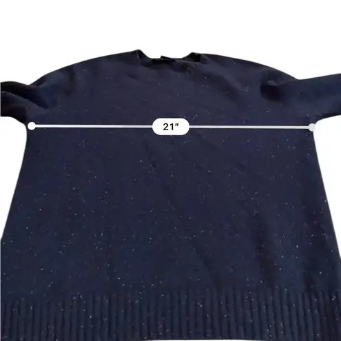 Bloomingdale’s Cashmere Sweater Men’s Size Medium Navy Blue Speckled Long Sleeve