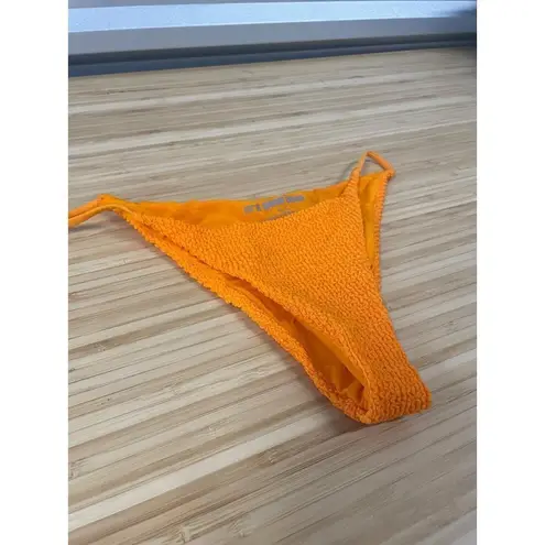 It's Now Cool The String Side Pant Bikini Bottom Crinkle Tangerine Womens Size M Orange Size M