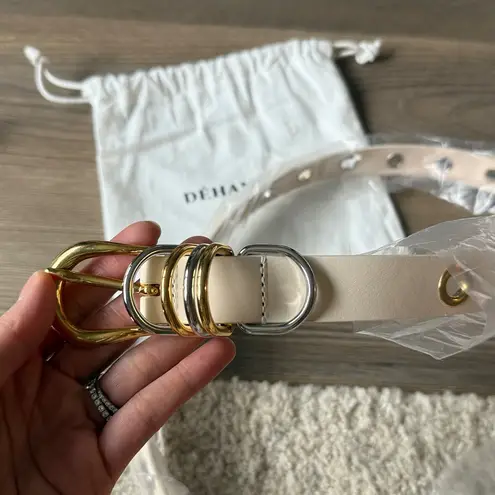 New Dehanche Full Rivet Mixed Metal in Ivory & Silver & 24K Gold Size XS