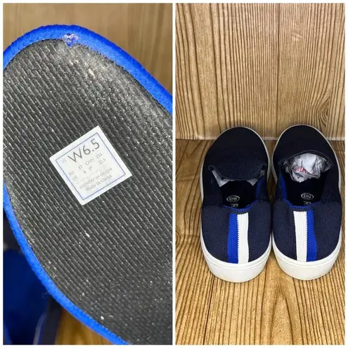 Rothy's  Deep Navy Blue Slip On Sneaker Knitted Wool Blend
Women’s 6.5