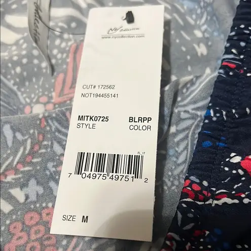 Ny Collection A-Line Midi Skirt in Blue and Red for Resort Wear