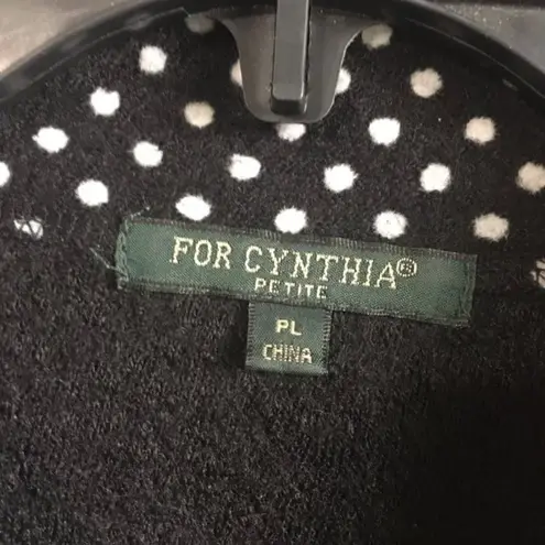 For Cynthia  petite large black and white polka-dot coat