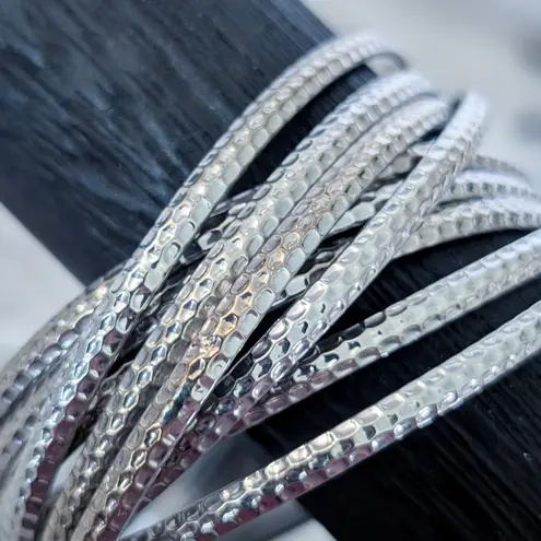 Vintage Bracelet Silver Tone Cross Over Bracelet Design