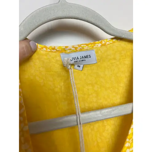 Olivia James the Label Claire Scatter Golden Dress NWT Sz. M Yellow Size M