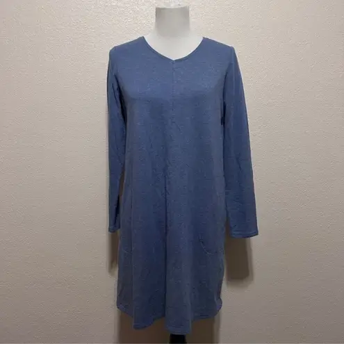 Pure Jill J. Jill Pullover Above Knee Long Sleeve Dress Women's Size S Blue