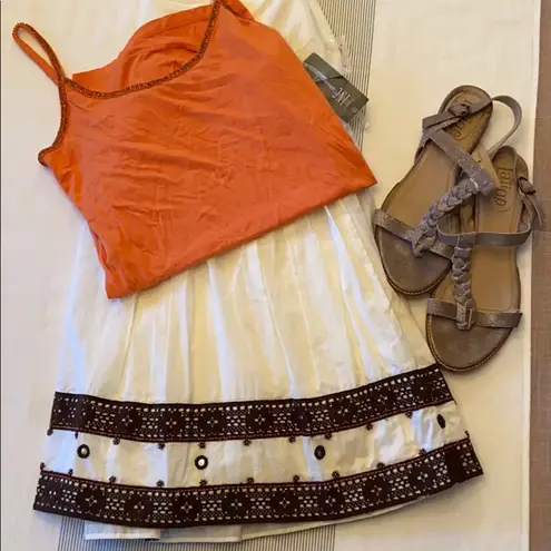 Apt. 9 ❤️3/$20 SALE!❤️ BOHO Skirt Ivory Lace Beaded