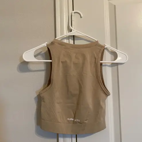 Alphalete  STRATUS CROP TANK linen color size S