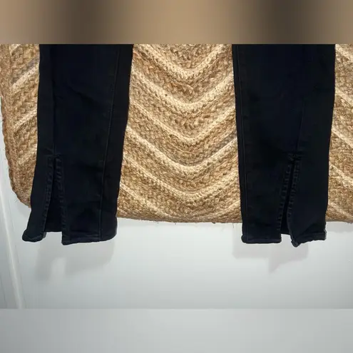 Pistola Women's Teagan High Waist Slit Cuff Slim Leg Black Jeans, Size 28