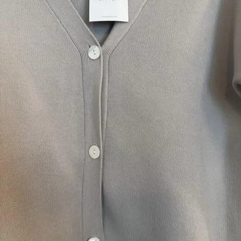 All:Row NWT Cardigan Sweater Women’s Small Color Block Gray Tan Butter Soft Warm