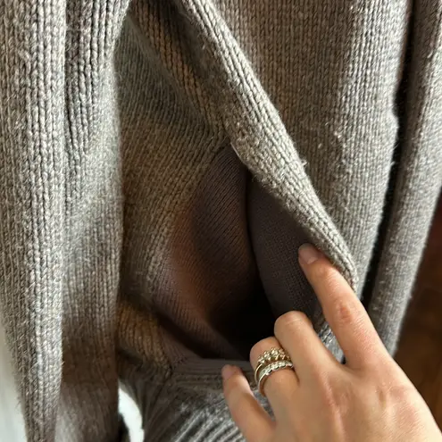 Alexander Wang wool & Alpaca Blend Open Cardigan 2 pockets Light Brown Sz Large Tan - Image 5