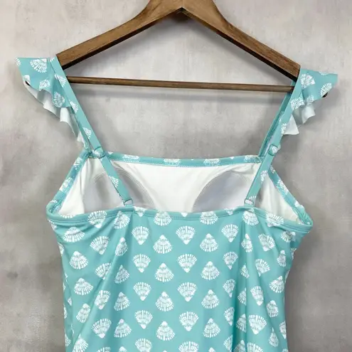 Kona Sol Womens One Piece Swimsuit Size Large Beachy Sea Shells Summer Vacation