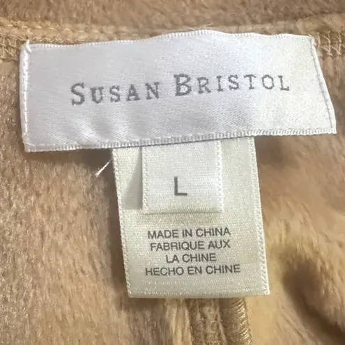 Susan Bristol Vintage Honey Faux Suede Vest Buckskin Style – Large NWT