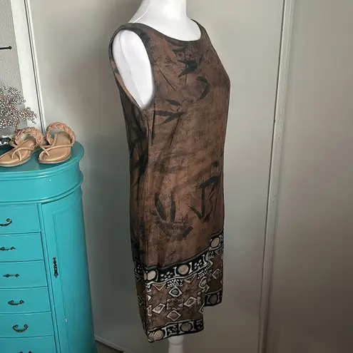 Vintage Hawaiian Tapa Traditional Island Print Sleeveless A