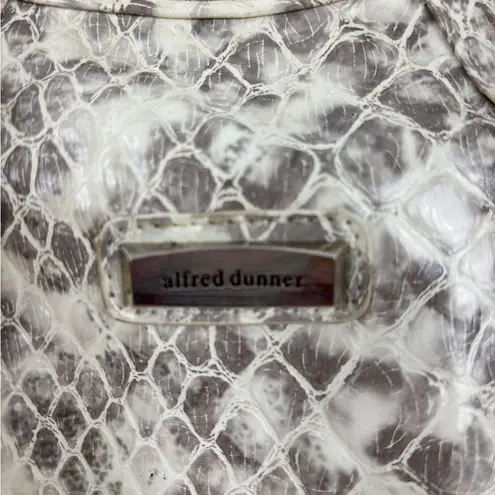 Alfred Dunner ALFRED DUNN Cream Reptile Embossed Faux Leather Satchel or Shoulder Bag