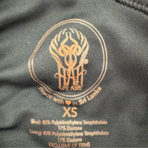 We Are HAH Keep It Up Top Rash Guard Cropped Open Back Underwire Black Size XS