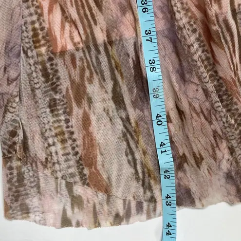 T.T Tahari Cheetah Print Asymmetrical Ruffle flare tank Mesh Fairygoth dress