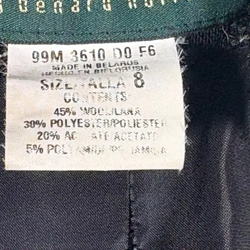 Harvé Benard by Benard Holtzman Women's Black White Tweed Blazer Jacket Size 8