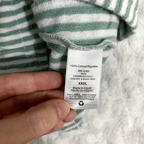 Free Assembly Green Striped Pull On Terry Cloth Beach Summer Shorts XXXL Size undefined