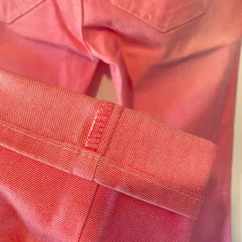 MET women's size 24 nylon blend dusty pink denim removable jacron jeans 25x34