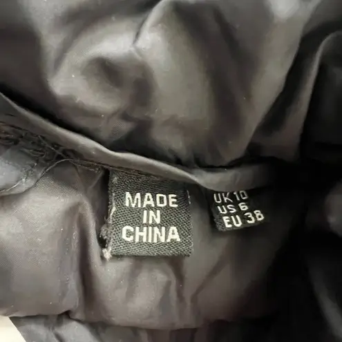 Superdry Original Fuji Black Puffer Jacket Womans Size US 6 Double Zipper