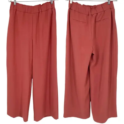 Hilary Radley NWOT Pull On Wide Leg Flowy Trouser Pants Coral Medium Pockets