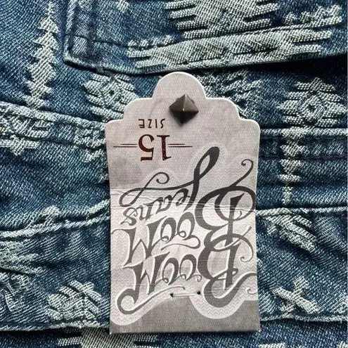 Boom Boom Jeans NWT Straight Leg Southwest Tribal Size Juniors 15 Women's 14 NEW