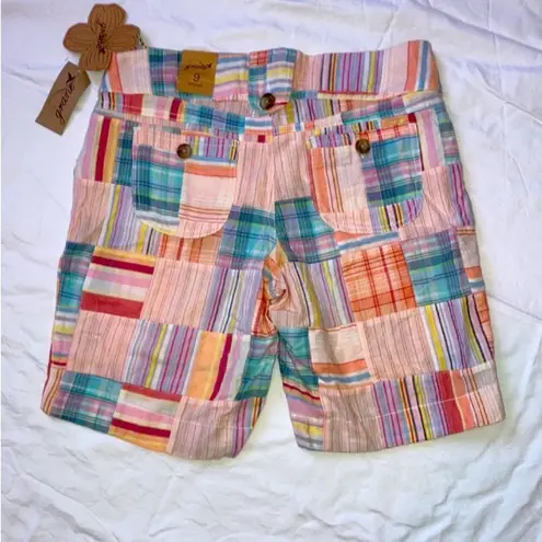 Bermuda NWT Juniors size 9 GRANE plaid cotton  shorts