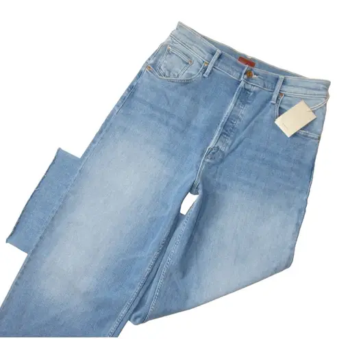 NWT Mother High Waisted Spinner Ankle Fray in The Blink Of An Eye Jeans 29 Blue