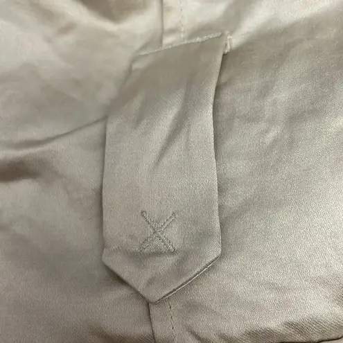 Ricky Freeman Rickie Freeman Teri Jon Beige Women's Silk Blend Short Sleeve Blouse Size 6