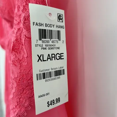 I.n.c. International Concepts Micro Lace Bodysuit in Pink NWT MSRP $50 Size XL - Image 4