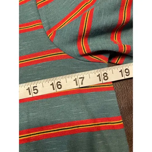 Toad&Co Womens Striped Dress‎ S Long Sleeve Casual Tencel Lyocell Blend Green