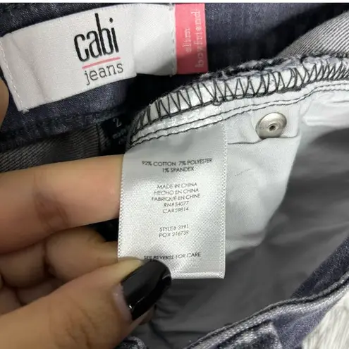 CAbi  Gray Mid-Rise Slim Boyfriend Jeans Women's Size: 2