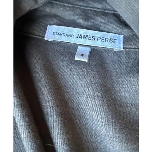 James Perse Contrast Panel Shirt in Titan Gray Size 4/XL X-Large