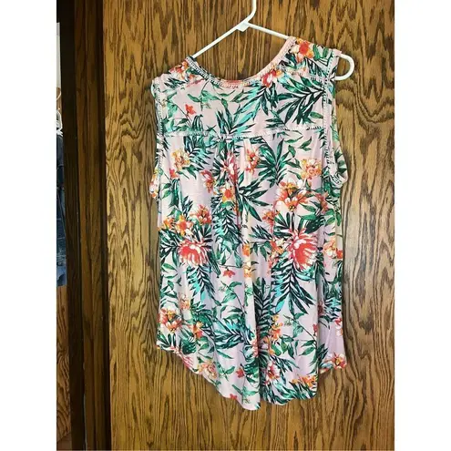 Ruff Hewn Floral Tank Top Woman’s Size PXL Multicolored