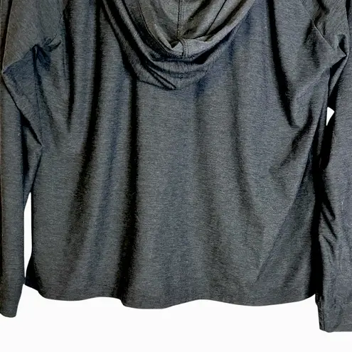 Beyond Yoga Dark Gray/Black Space Dye Long Sleeve Hoodie Workout Hiking Small