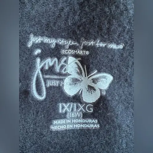 Just My Size Halloween "Boo" Graphic Black Sweatshirt 1X Cotton Blend Casual Fall Fashion