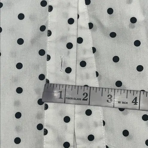 Joan Rivers Size 2X White - Black Polka Dot Button Down Tunic Shirt w/ Pockets - Image 5