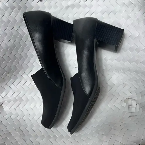 Aerosoles Comfortable Women's Heeled Pump in Black Stretch Fabric casual sz 7.5