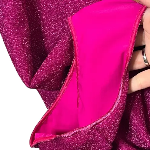 Oseree New Lumiere Maillot Women’s Size Small Fuchsia Pink One Piece Sparkle