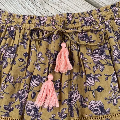 Raga Women's Sofia Floral Pleated Mini Skirt In Nocolor Size L. NEW