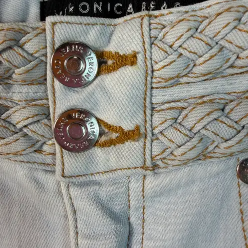 Veronica Beard Jeans Light Wash High Rise Braided Waist Jeans Size 29/8 USA