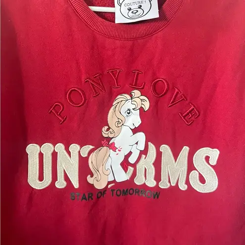 Moschino Couture Red Ponylove Rare Crewneck Sweater